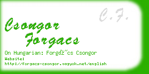 csongor forgacs business card